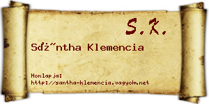 Sántha Klemencia névjegykártya